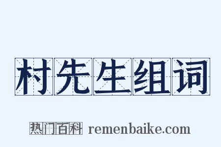 村先生组词是什么意思的图片